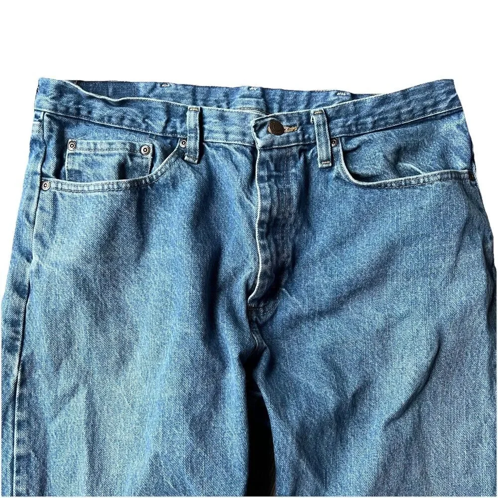 Wrangler Regular Fit Medium Was Blue Jeans Denim Pants Men's 35x32